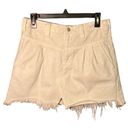 Free People  Women's Sidecar Mini Cotton Skirt In White Clay. Size 28 Photo 1