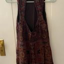 Ecote Orange And Maroon Pattern Dress Photo 1