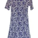 Tiana B  Dress Blue w/Blk+Wht Lace Overlay Sz 12 Photo 0