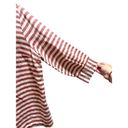 Rachel Zoe  Striped Linen Button Down Blouse Burgundy Size M Coastal Bohemian Photo 5