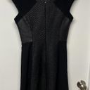 Rebecca Taylor  Tweed Leather Textured Fit Flare Cap Sleeve Dress Women Size 0 XS Photo 1