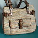 Studio Works New  Woven Striped Double Strap Shoulder Bag Purse Photo 0