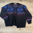 L.L.Bean Vintage  Wool Cardigan Sweater Nordic Icelandic Birdseye Design size XL Photo 0