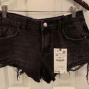 ZARA  black shorts ripped zipper handle broken size 36/6 Photo 0