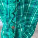 Cabela's  Women's Green Plaid Shirt with Ruffles Photo 10