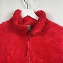 All In Motion  Womens Pullover Red XL Long Sleeves 1/4 Zip Plush Pocket NWT Photo 3