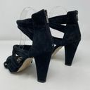 Raye  Revolve Nat Black Suede Knotted Heels Strappy Knot EU 39.5 Fits US 8.5 Photo 2