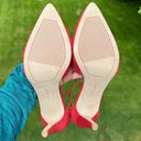 Tahari NWOT  Bright size 8.5 red suede leather pointed toe D'orsay heels Photo 8