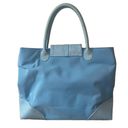 Aqua Teal Blue Large Canvas Tote Bag Purse Water Resistant Lightweight Backpack! Photo 2