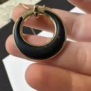 Monet Signed  Gold Tone Chain Necklace Black Pendant 28 1/4 Inch With Blemish Photo 4