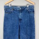 Mango MNG Denim Jeans Womens 14 Blue High Rise Wide Leg Baggy Frayed Hem Cotton Denim Photo 14