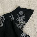 Full Tilt  Black Off The Shoulder Floral Cropped Blouse Top Shirt Photo 1