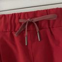 Halara High Waisted Drawstring Casual Running Red Shorts Size L Large NWT Photo 3