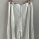 Lulus  White Wide Leg Side Slit Split Leg Pants Back Zip Lined Small Photo 8