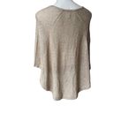 Chico's Chico’s Gold Metallic Sweater Poncho, Sz S/M Photo 3