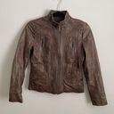 Bernardo  Brown Genuine Leather Moto Jacket PS Photo 0