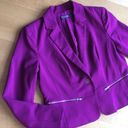 New York & Co. One Button Blazer, Zipper Pockets, Magenta Pink, Size 10 Photo 0