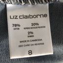 Liz Claiborne  Bermuda Classic 2 Pocket Mid Rise Denim Blue Jean Shorts Women’s 8 Photo 5