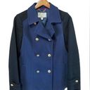 Banana Republic  Color Block Pleated Double Breasted Coat Size Small Photo 0