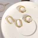 Gold Hoop Earrings| 3 Pairs| 14K Gold Plated| Lightweight| Hypoallergenic Hoops Photo 3