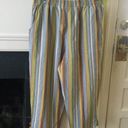 Jones New York Vintage Striped Linen Blend High Waisted Capri Pants - Sz XL Photo 3