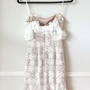 Selfie Leslie NWT  Verona Off-Shoulder Lace Overlay Mini Dress in White sz XS Photo 7