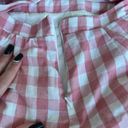 Entro  Gingham Pink & White Strapless Romper Photo 7