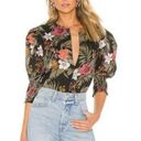 Rebecca Minkoff Geneva Tropical Floral Puff Sleeve Top Photo 0