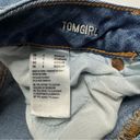 American Eagle  Size 4 Tomgirl Straight Baggy Distressed Jeans Stretch Raw Hem Photo 8