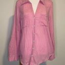 Joie  pink & white gingham button down shirt size S Photo 1