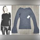 frame denim FRAME Women's Rugby Bell Sweater in Gris Multi Photo 1