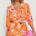 Boohoo Floral Print Belted Dress Photo 0