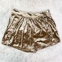 Listicle  Boutique Golden Taupe Crushed Velvet Skort Medium NWT Photo 0