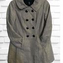 Banana Republic  Women’s Small Metallic Striped Double Breasted Pea Coat • Lined Photo 0