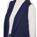 BCBG MAXAZRIA Tasha Sleeveless Long Vest Blue Navy xl Photo 6