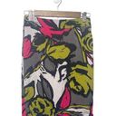 Trina Turk  Womens Mini Pencil Skirt Lined SZ  2 Gray Green White Pink Silk Blend Photo 0