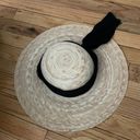 Hat summer vacation beach natural straw raffia round tie neutral prairie rustic handmade Coastal Cottage Western Tan Photo 0