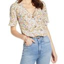 Something Navy ($10)  Easy Woven Floral Top Photo 0