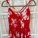 Socialite Red Floral Dress Photo 5