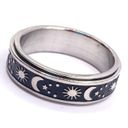 The Moon NWT Stainless steel and star fidget spinner ring size 7 Photo 1