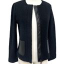 Vince  Faux Leather and Wool Tweed Zipper Moto Jacket Blazer Size 6 Photo 1