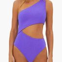 Beach Riot  Celine Cutout One-Shoulder One-Piece Swimsuit Size Medium Violet Photo 0