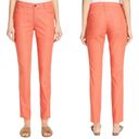 Lafayette 148  New York Orange Mercer Skinny Ankle Pants Slacks Peach Rose Size 6 Photo 1