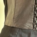 L'Agence  Black Chain Link Bodice Lambskin Leather Trim Mini Womens Size 6 Sheath Photo 15