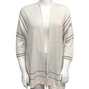 Chico's  Size L XL White Beaded Boho Poncho Oversized Sweater Top Dolman Sleeves Photo 9