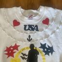 Jerzees Vintage 80s  USA HERO Custom Ruffle Crew Neck Sweater Photo 6