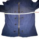 J. McLaughlin  Vintage Wool Navy Blue Military Button Style Jacket Size Large Photo 2