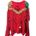 Ugly Christmas Sweater  RED No Boundaries ornament and bows size XXXL Photo 0