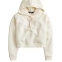 J.Crew  Heritage fleece cropped hoodie in Ivory BW072 size M NWT Photo 0