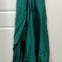 Badgley Mischka  Marine Green Stretch Mikado Gown Size 4 US $650 Photo 2